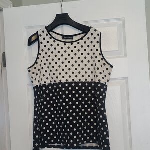 Classic Polka Dot Sleeveless Top – Rachel Adams 🖤